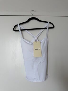 Adanola White Double-Strap Camisole